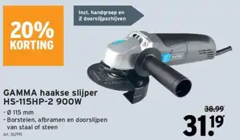 GAMMA Haakse slijper HS-115HP-2 900W aanbieding