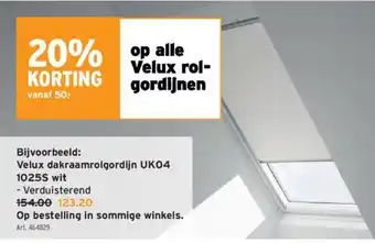 GAMMA Velux dakraamrolgordijn UK04 1025S wit aanbieding