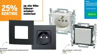 GAMMA op alle Niko inbouw schakelmateriaal aanbieding