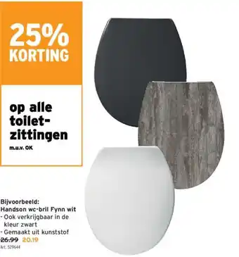 GAMMA Handson wc-bril Fynn wit aanbieding