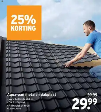 GAMMA Aqua-pan metalen dakplaat aanbieding