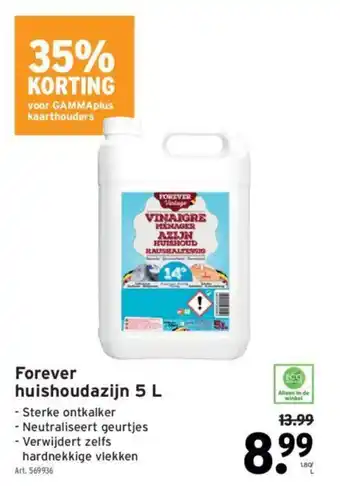 GAMMA Forever huishoudazijn 5 L aanbieding