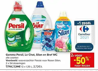 Carrefour Gamma Persil, Le Chat, Silan En Bref Wc Wasverzachter aanbieding