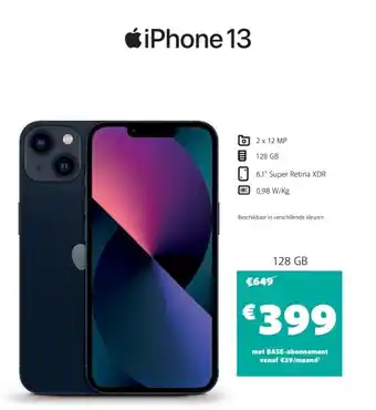 Base iPhone 13 aanbieding