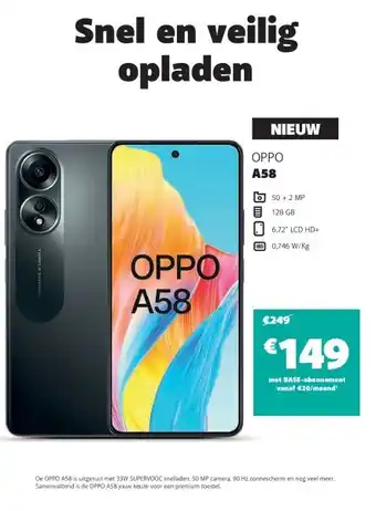 Base OPPO A58 aanbieding