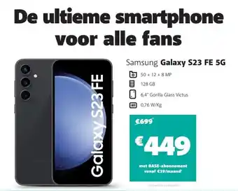 Base Samsung Galaxy S23 FE 5G aanbieding