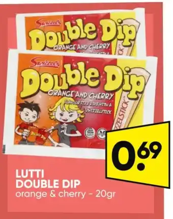 LUTTI DOUBLE DIP orange & cherry - 20gr