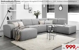 Woonsquare Hoekcombinatie Firenze In stof Supreme aanbieding