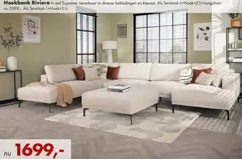 Woonsquare Hoekbank Riviera In stof Supreme aanbieding