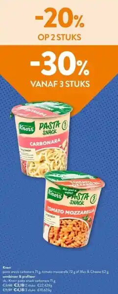 OKay Knorr pasta snack carbonara 71 g aanbieding