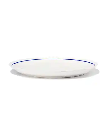 HEMA dinerbord Ø26cm Tafelgenoten new bone wit met blauw aanbieding