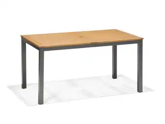 Hubo Garden Plus Saint Martin tuintafel 140x80 cm grijs/bruin aanbieding