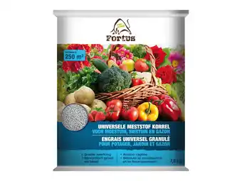Hubo Fortus universele meststof korrel moestuin/siertuin/gazon 7,5kg aanbieding