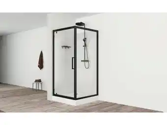 Hubo Aquatrends Solis douchecabine 90x90x212 cm vierkant zwart aanbieding