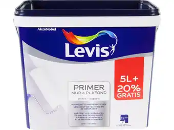 Hubo Levis primer muur & plafond 5+1 l wit aanbieding