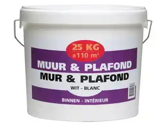 Hubo Hubo Muur- en plafondverf 25kg wit aanbieding