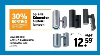 GAMMA GAMMA buitenlamp Edmonton inox aanbieding