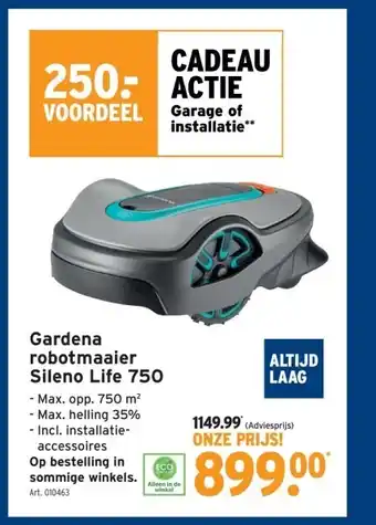 GAMMA Gardena robotmaaier Sileno Life 750 aanbieding