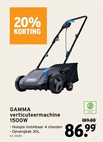 GAMMA GAMMA verticuteermachine 1500W aanbieding