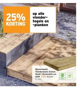 GAMMA Vlonderplank Grenen Reliëf aanbieding