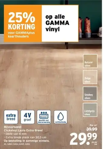 GAMMA Clickvinyl Lazio Extra Breed aanbieding