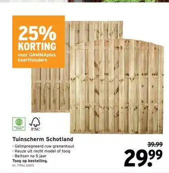 GAMMA Tuinscherm Schotland aanbieding