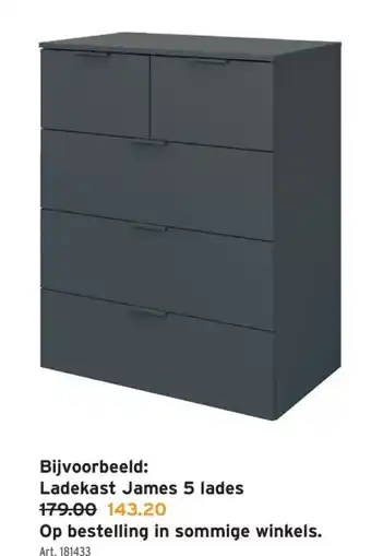 GAMMA Ladekast James 5 lades aanbieding