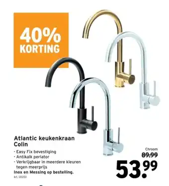 GAMMA Atlantic keukenkraan Colin aanbieding