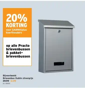GAMMA Brievenbus Dublin zilvergrijs aanbieding