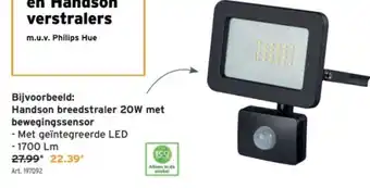 GAMMA Handson breedstraler 20W met bewegingssensor aanbieding