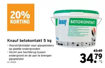 GAMMA Knauf betokontakt 5 kg aanbieding