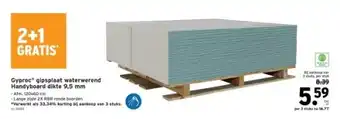 GAMMA GyprocⓇ gipsplaat waterwerend Handyboard dikte 9,5 mm aanbieding