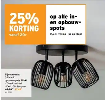 GAMMA GAMMA opbouwspots Nikki aanbieding