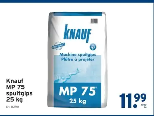 Knauf MP 75 spuitgips 25 kg promotie bij GAMMA