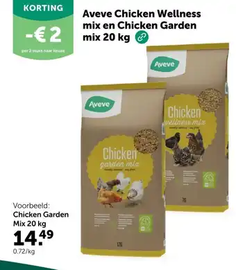 AVEVE Aveve Chicken Wellness mix en Chicken Garden mix 20 kg aanbieding
