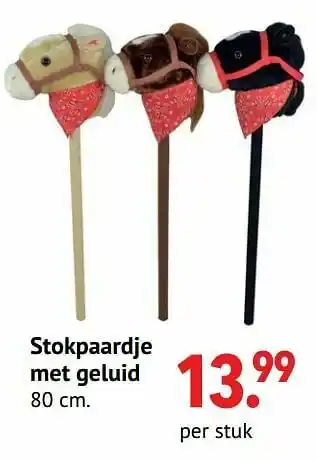 Multi bazar Stokpaardje met geluid aanbieding
