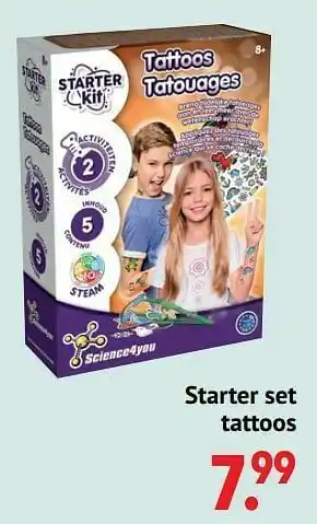 Multi bazar Starter set tattoos aanbieding