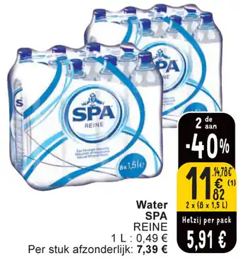 Cora Water SPA REINE 2x / 8 x 1.5L aanbieding