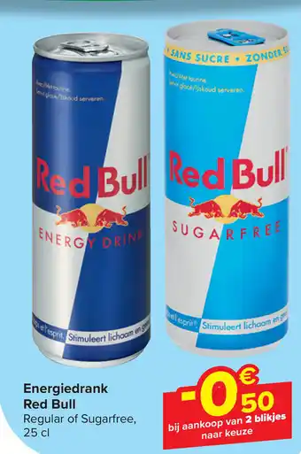 Carrefour Market Energiedrank Red Bull 25 cl aanbieding