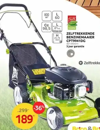 Brico ZELFTREKKENDE BENZINEMAAIER CPT9941DG aanbieding