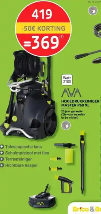 Brico HOGEDRUKREINIGER MASTER P60 XL aanbieding
