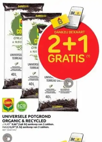 Brico UNIVERSELE POTGROND ORGANIC & RECYCLED aanbieding