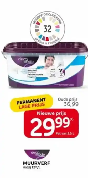 Brico deco mode MUURVERF Hetzij 12/L aanbieding