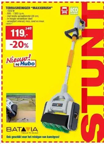 Hubo TERRASREINIGER “MAXXBRUSH” aanbieding