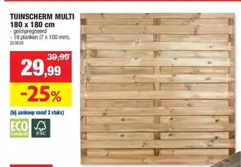 Hubo TUINSCHERM MULTI 180 x 180 cm aanbieding