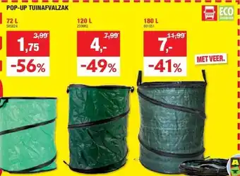 Hubo POP-UP TUINAFVALZAK 72 L aanbieding