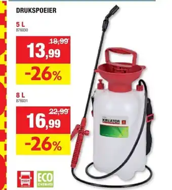 Hubo DRUKSPOEIER 5 L aanbieding