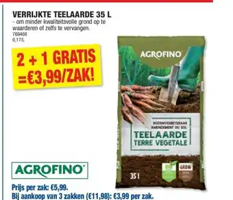 Hubo VERRIJKTE TEELAARDE 35 L aanbieding