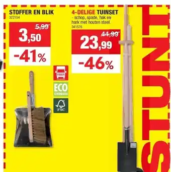 Hubo STOFFER EN BLIK aanbieding