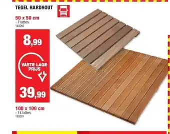 Hubo TEGEL HARDHOUT 50 x 50 cm aanbieding